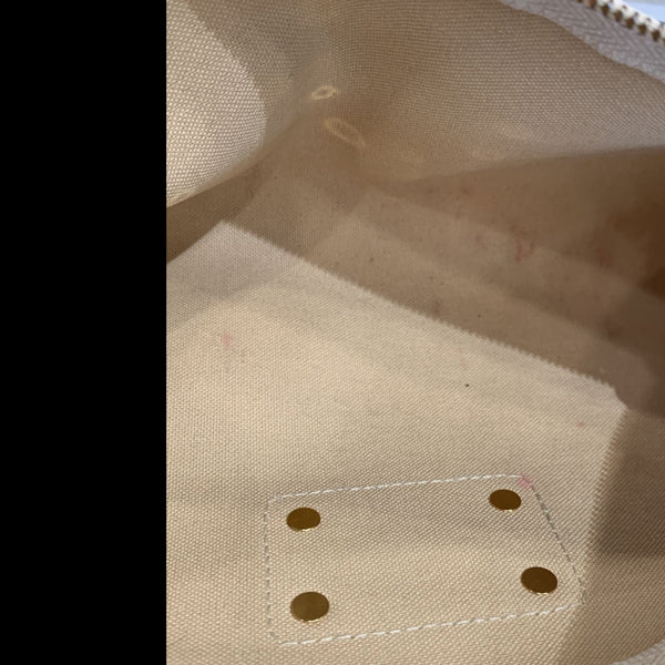 LOUIS VUITTON Pochette Eva Damier Azur Crossbody Clutch Bag White