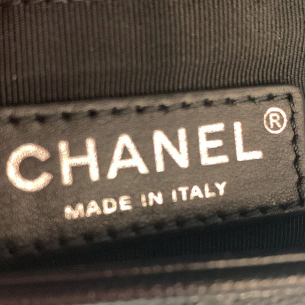 CHANEL Medium Boy Flap Caviar Quilted Leather Shoulder Bag Black