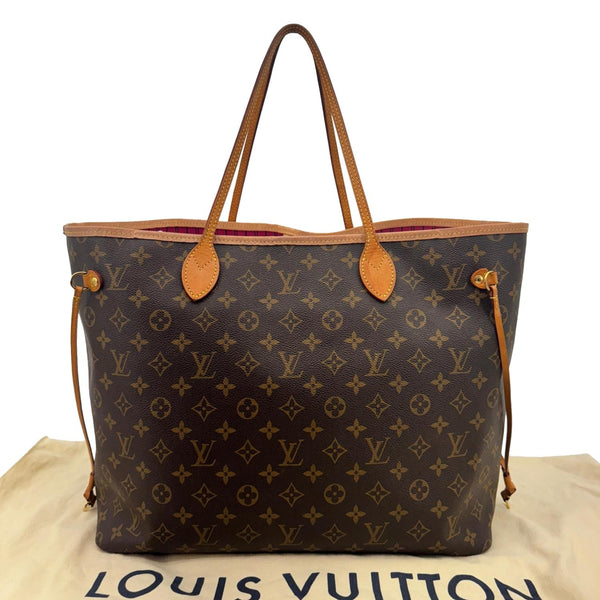 LOUIS VUITTON Neverfull GM Monogram Canvas Shoulder Bag Brown