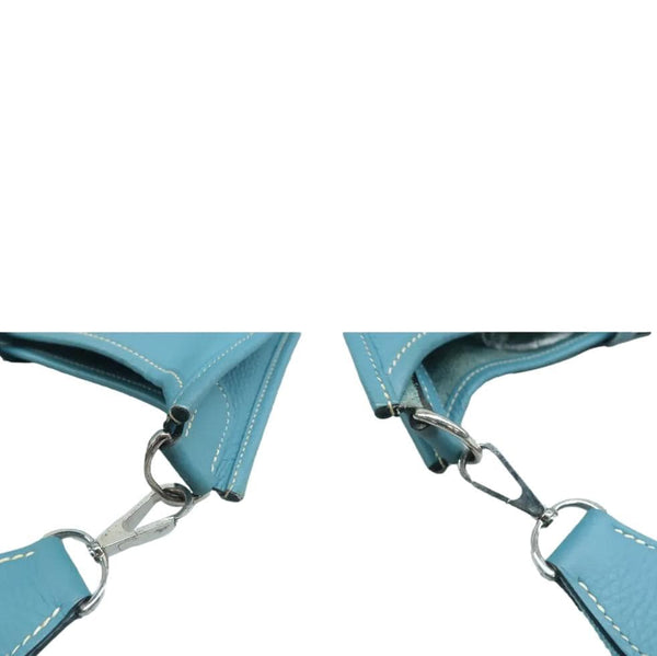 Hermes Evelyne II GM Taurillon Shoulder Bag Blue Jean strap look
