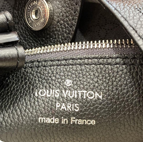 LOUIS VUITTON Carmel Mahina Leather Hobo Bag Black