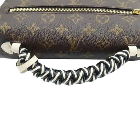 LOUIS VUITTON Braided Metis Pochette Monogram Canvas Crossbody Bag Brown