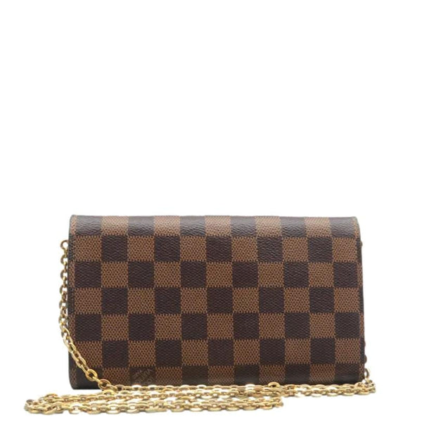 LOUIS VUITTON Croisette Damier Ebene Crossbody Rose back look