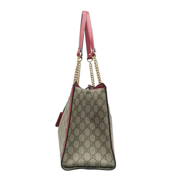 GUCCI Padlock Medium Tote Bag Red left side look