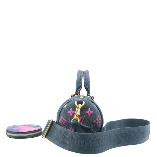 LOUIS VUITTON Papillon BB Spring In The City Monogram Giant Shoulder Bag Midnight Fuchsia