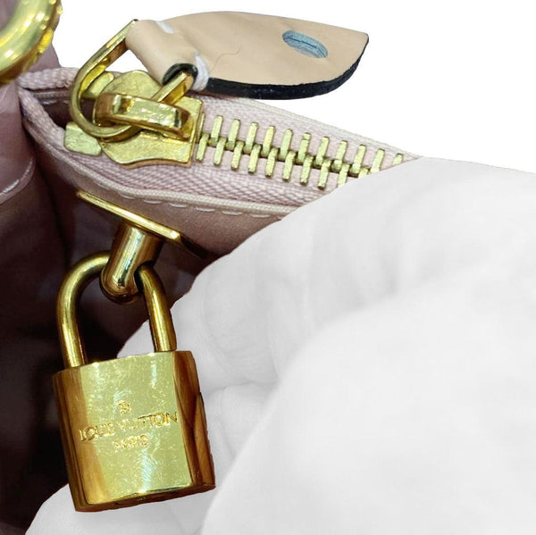 LOUIS VUITTON Montaigne BB Vernis Leather Tote Shoulder Bag Dusty Pink