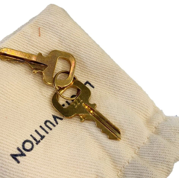 LOUIS VUITTON Speedy 30 Bandouliere Damier Azur Shoulder Bag White