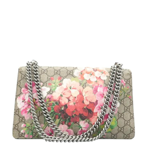 GUCCI Dionysus Medium Blooms Shoulder Bag Beige back sideGUCCI Dionysus Medium Blooms Shoulder Bag Beige front sideGUCCI Dionysus Medium Blooms Shoulder Bag Beige bac side