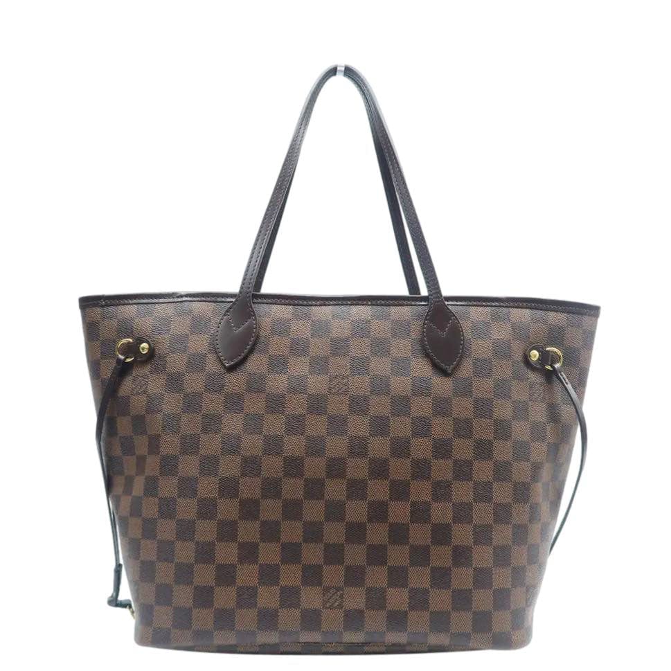 LOUIS VUITTON Neverfull MM Damier Ebene Shoulder Bag Rose ballerine