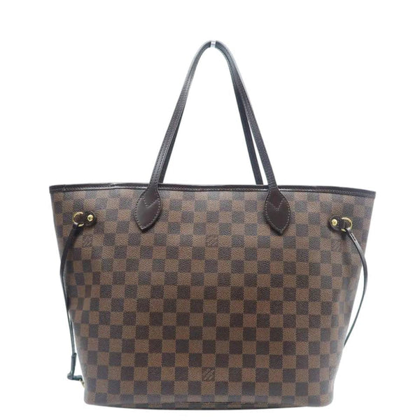 LOUIS VUITTON Neverfull MM Damier Ebene Shoulder Bag Rose ballerine