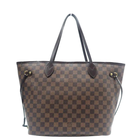 LOUIS VUITTON Neverfull MM Damier Ebene Shoulder Bag Rose ballerine