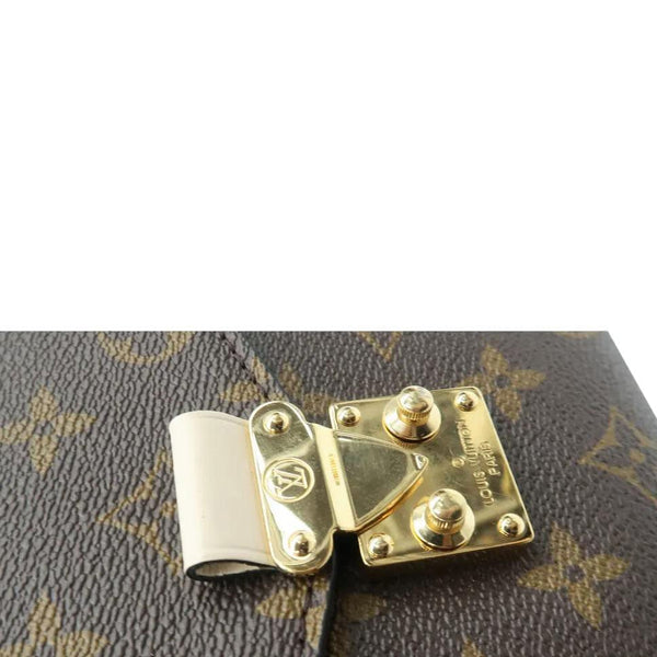 LOUIS VUITTON Braided Metis Pochette Monogram Canvas Crossbody Bag Brown