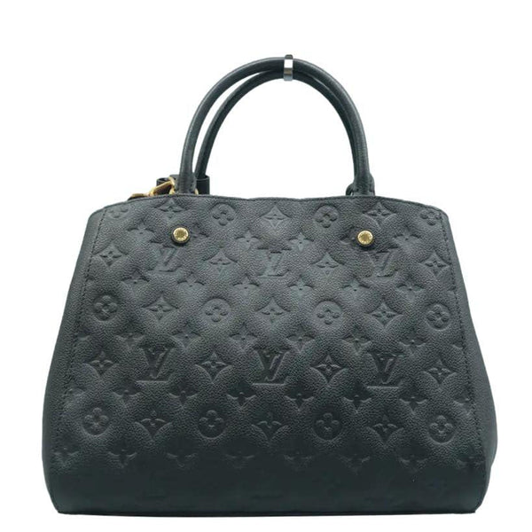LOUIS VUITTON Montaigne Monogram Empreinte Shoulder Bag Black