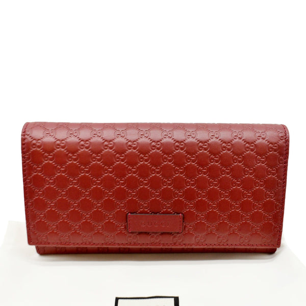 GUCCI Microguccissima GG Leather Long Wallet 449396 Red