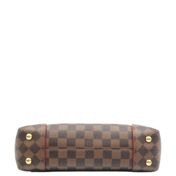 LOUIS VUITTON Damier Ebene Clutch Shoulder Bag Brown lower look