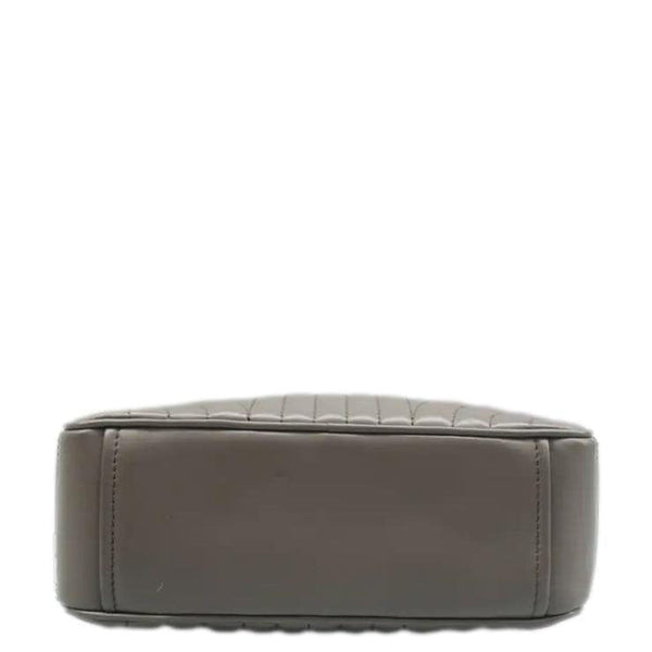 PRADA Diagramme Leather Crossbody Bag Clay Grey