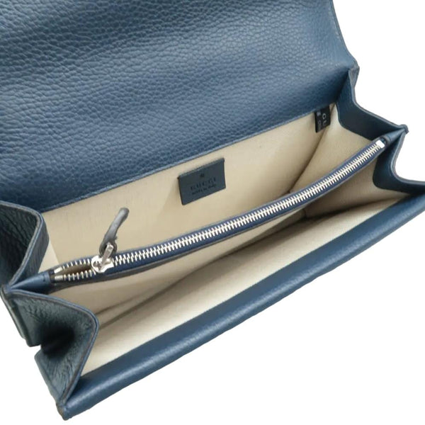 GUCCI Dionysus Medium Shoulder Bag Navy Blue inner look