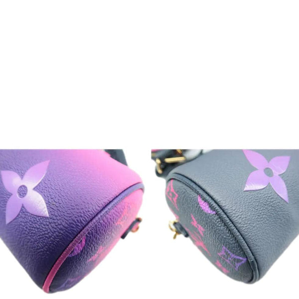 LOUIS VUITTON Papillon BB Spring In The City Monogram Giant Shoulder Bag Midnight Fuchsia