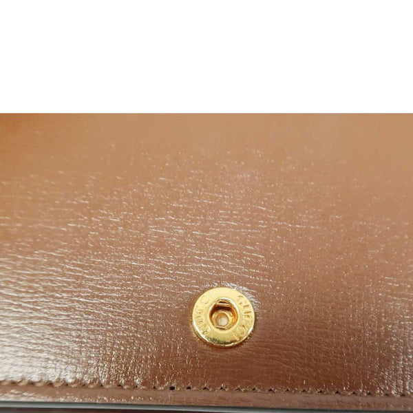 Gucci Heart Chain Wallet GG Supreme Monogram Canvas Crossbody Bag Beige 648948