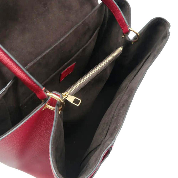 LOUIS VUITTON Trocadero Monogram Empreinte Shoulder Bag Cerise