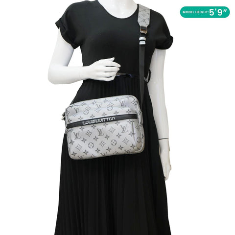 LOUIS VUITTON Outdoor Monogram Reflect Messenger Bag Silver