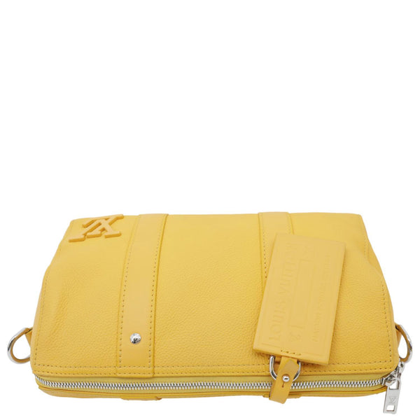 LOUIS VUITTON City Keepall 2Way Aerogram Leather Crossbody Bag Mustard