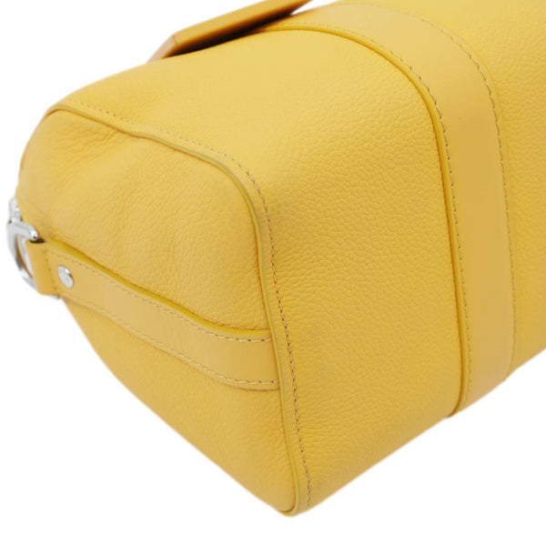 LOUIS VUITTON City Keepall 2Way Aerogram Leather Crossbody Bag Mustard