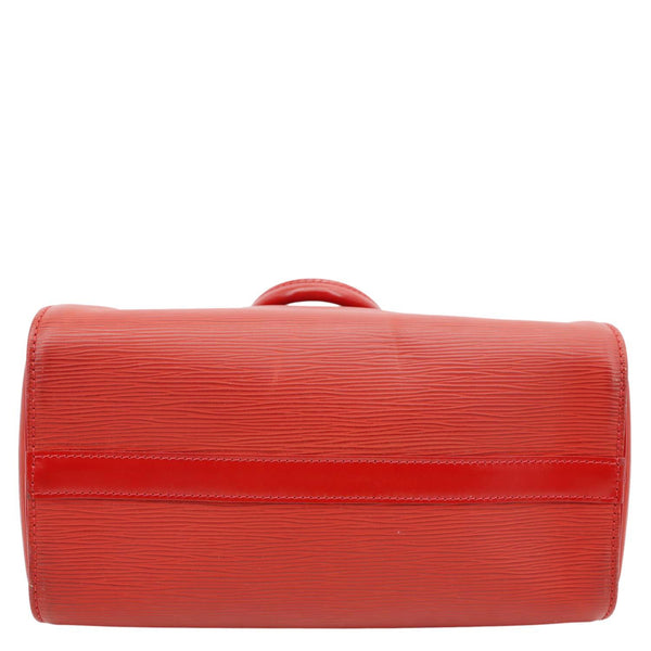 LOUIS VUITTON Speedy 25 Epi Leather Satchel Bag Red