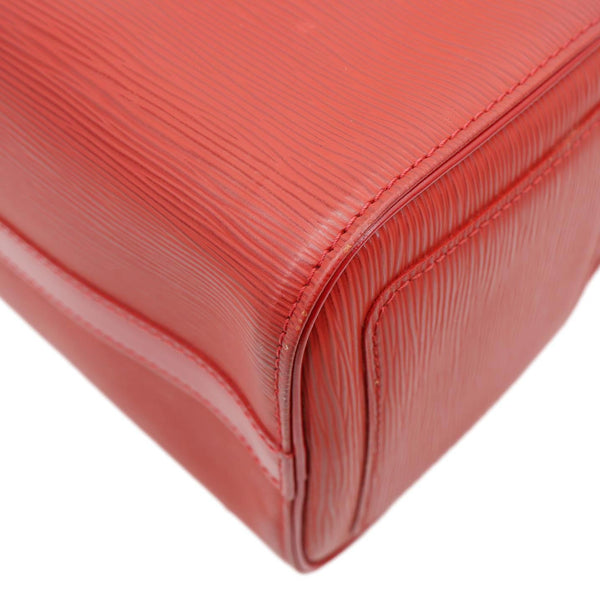 LOUIS VUITTON Speedy 25 Epi Leather Satchel Bag Red