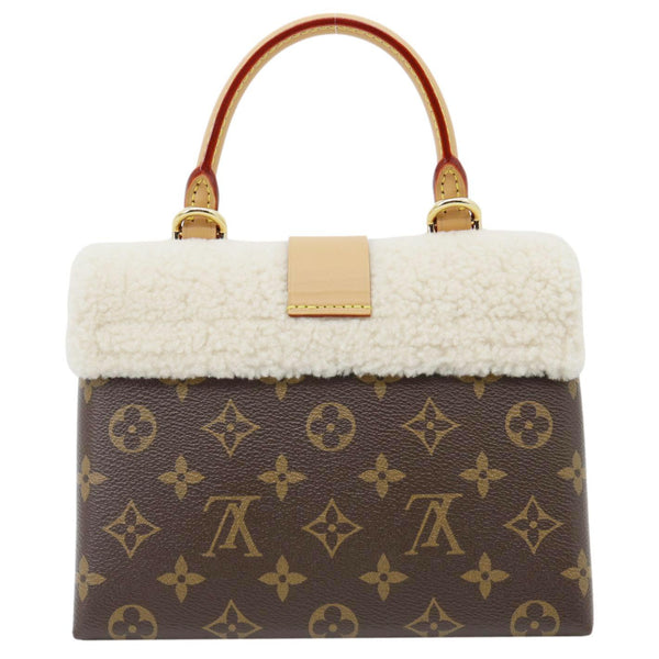 LOUIS VUITTON Locky BB Monogram Shearling Crossbody Bag Beige