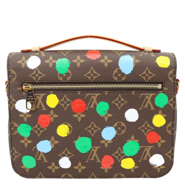 LOUIS VUITTON LV x YK Dots Metis Pochette Monogram Painted Dots Crossbody Bag Brown