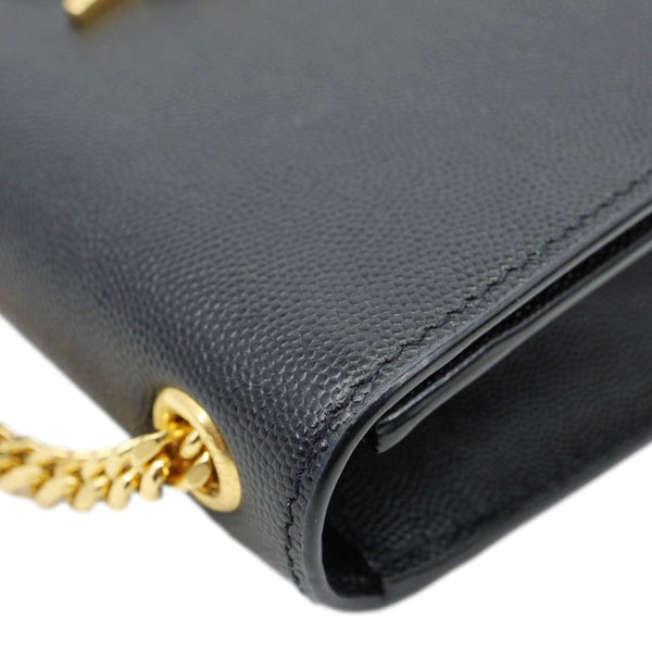 YVES SAINT LAURENT Kate Small Grain De Poudre Leather Crossbody Bag Black