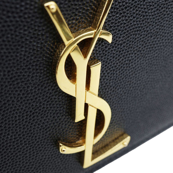 YVES SAINT LAURENT Kate Small Grain De Poudre Leather Crossbody Bag Black