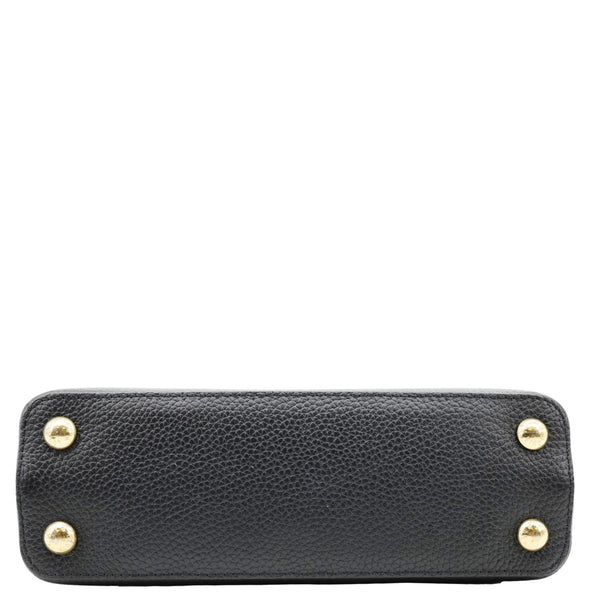 LOUIS VUITTON Capucines BB Taurillon Leather Satchel Bag Black