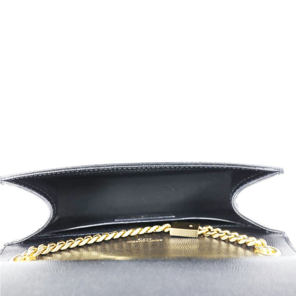 YVES SAINT LAURENT Kate Small Grain De Poudre Leather Crossbody Bag Black