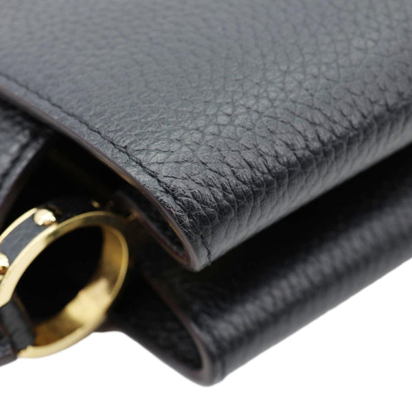 LOUIS VUITTON Capucines BB Taurillon Leather Satchel Bag Black