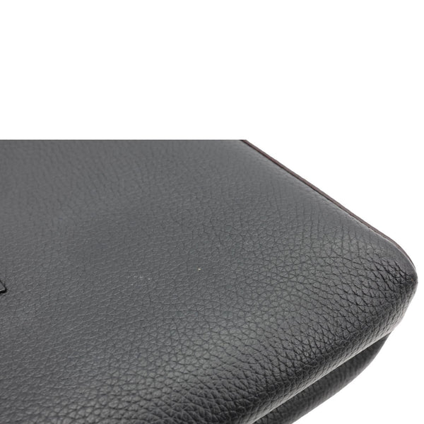 LOUIS VUITTON Capucines BB Taurillon Leather Satchel Bag Black