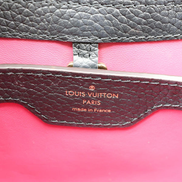 LOUIS VUITTON Capucines BB Taurillon Leather Satchel Bag Black