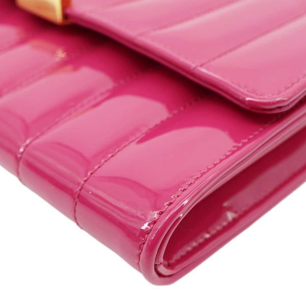 YVES SAINT LAURENT Vicky Patent Leather Crossbody Bag Pink