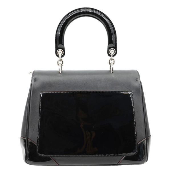 CHRISTIAN DIOR Be Dior Flap Small Smooth Calfskin Leather Tote Bag Black