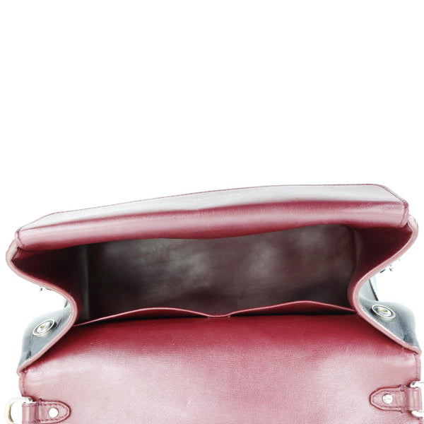 CHRISTIAN DIOR Be Dior Flap Small Smooth Calfskin Leather Tote Bag Black