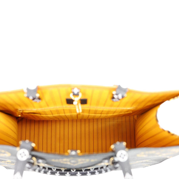 LOUIS VUITTON Onthego Jungle GM Giant Monogram Canvas Tote Shoulder Bag Black