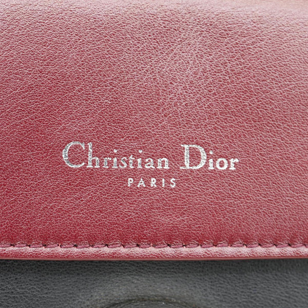 CHRISTIAN DIOR Be Dior Flap Small Smooth Calfskin Leather Tote Bag Black