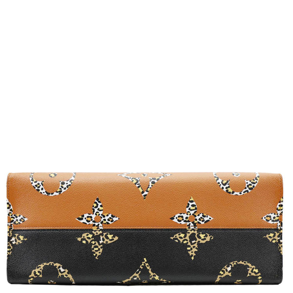 LOUIS VUITTON Onthego Jungle GM Giant Monogram Canvas Tote Shoulder Bag Black