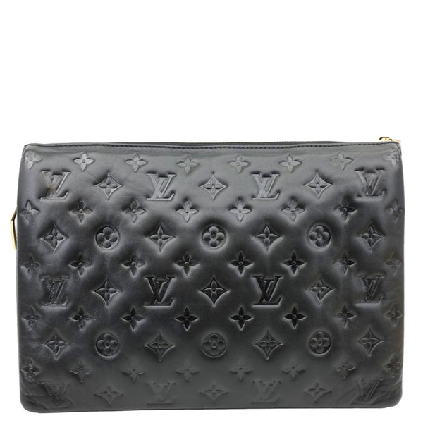 LOUIS VUITTON Coussin MM Monogram Embossed Shoulder Bag Black