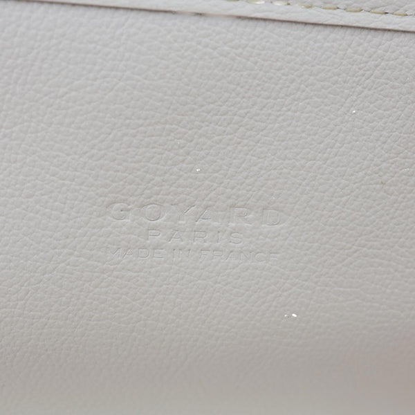 GOYARD Saint Leger Chevron Print Canvas Backpack White