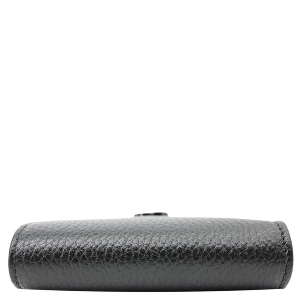 GUCCI GG Petit Marmont Leather Card Case Bi-fold Wallet Black 456126