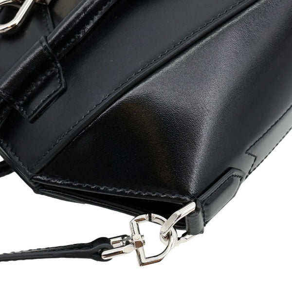 GIVENCHY Antigona Mini Lock Leather Shoulder Bag Black