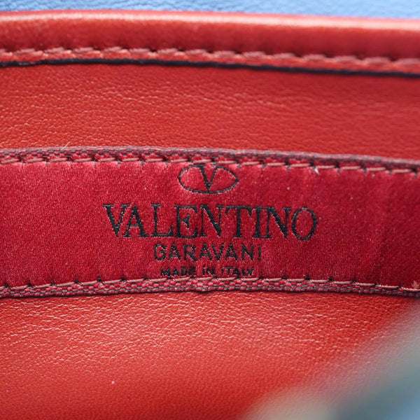 VALENTINO Rockstud Spike Small Quilted Leather Shoulder Bag Light Blue