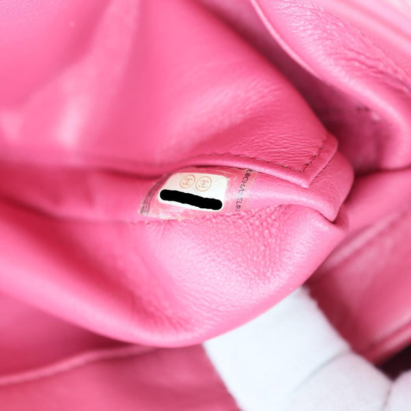 CHANEL Trendy CC Small Chevron Leather Top Handle Shoulder Bag Pink